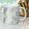 11 oz Silver Metallic Ceramic Mug