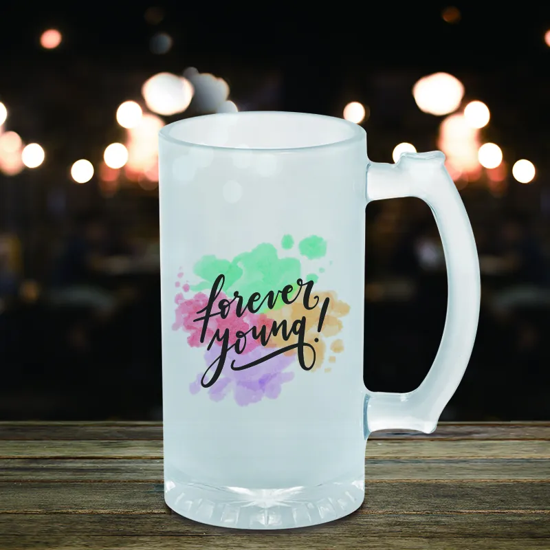 Friendship Day_16 oz Frosted Glass Beer Stein