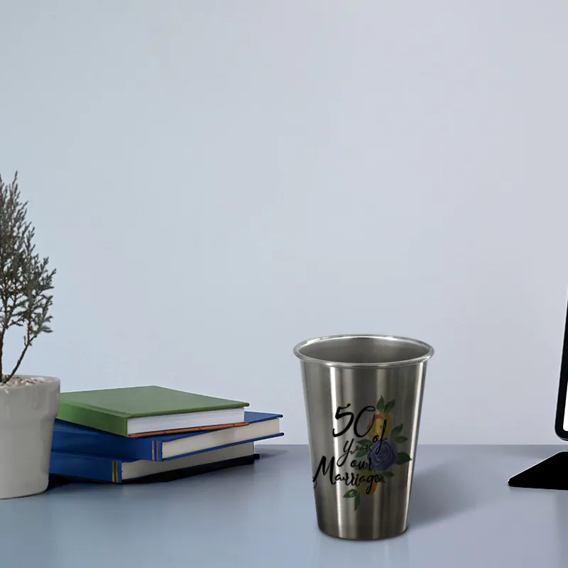 Buy more, save more_16 oz Stainless Steel Pint Glasses